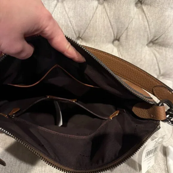 Coach Mixed Pebble Leather Shay Shoulder Bag | Vintage Khaki | NWT - Picture 11 of 12